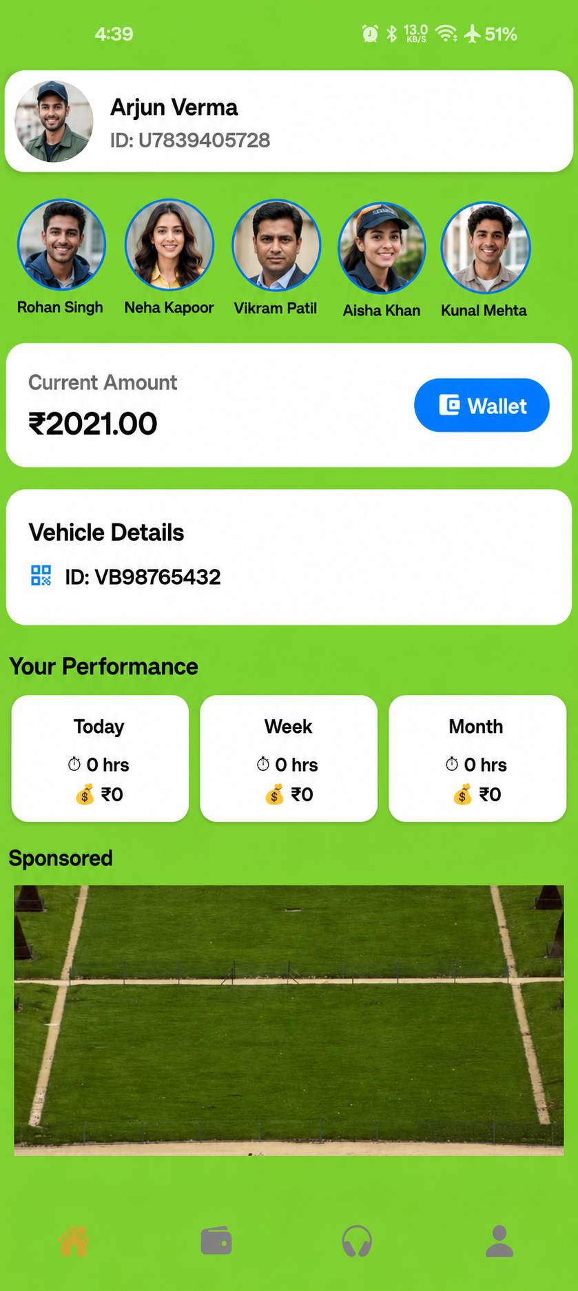 AROWIN Electric scooter rental app screen
